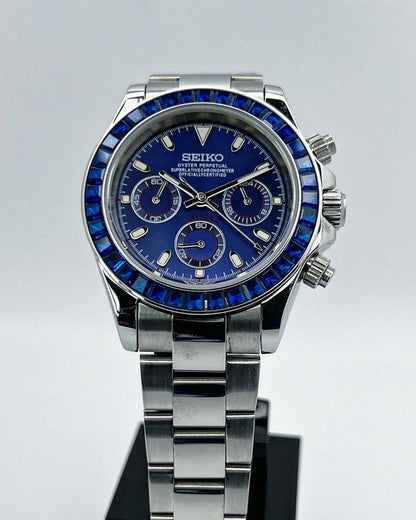 Seiko Mod Daytona Zircon Bleue Valtik