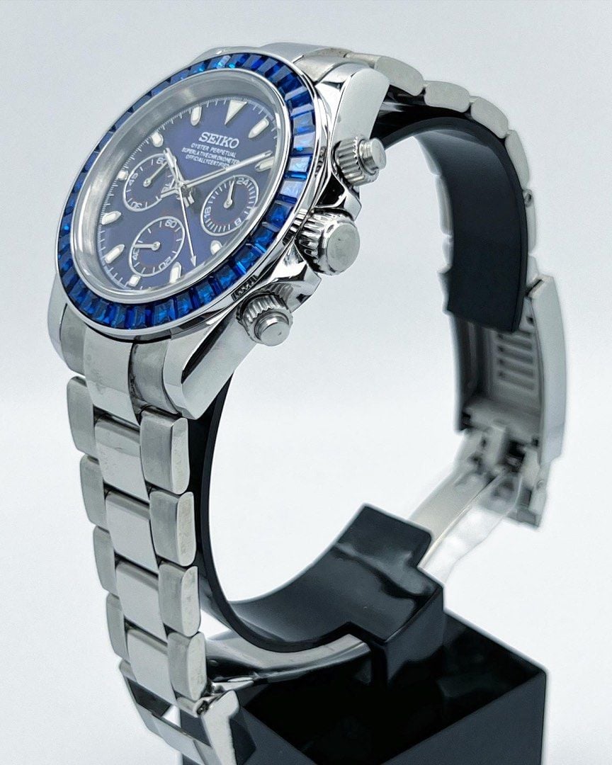 Seiko Mod Daytona Zircon Bleue Valtik