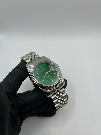 Date Just Arabic Dial Verte Valtik