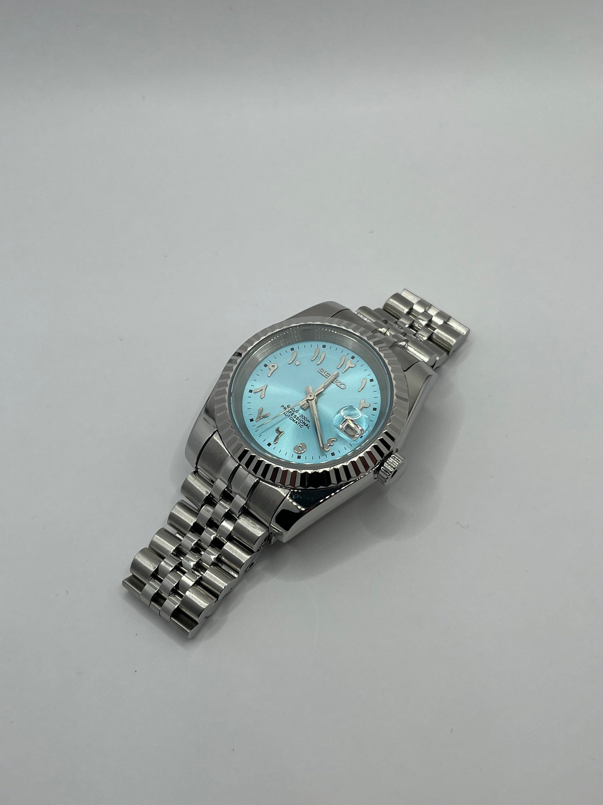 Date Just Arabic Dial Bleu Ciel Valtik