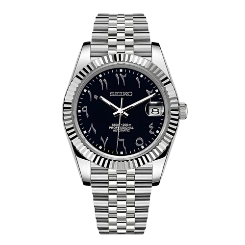 Date Just Arabic Dial Noire Valtik