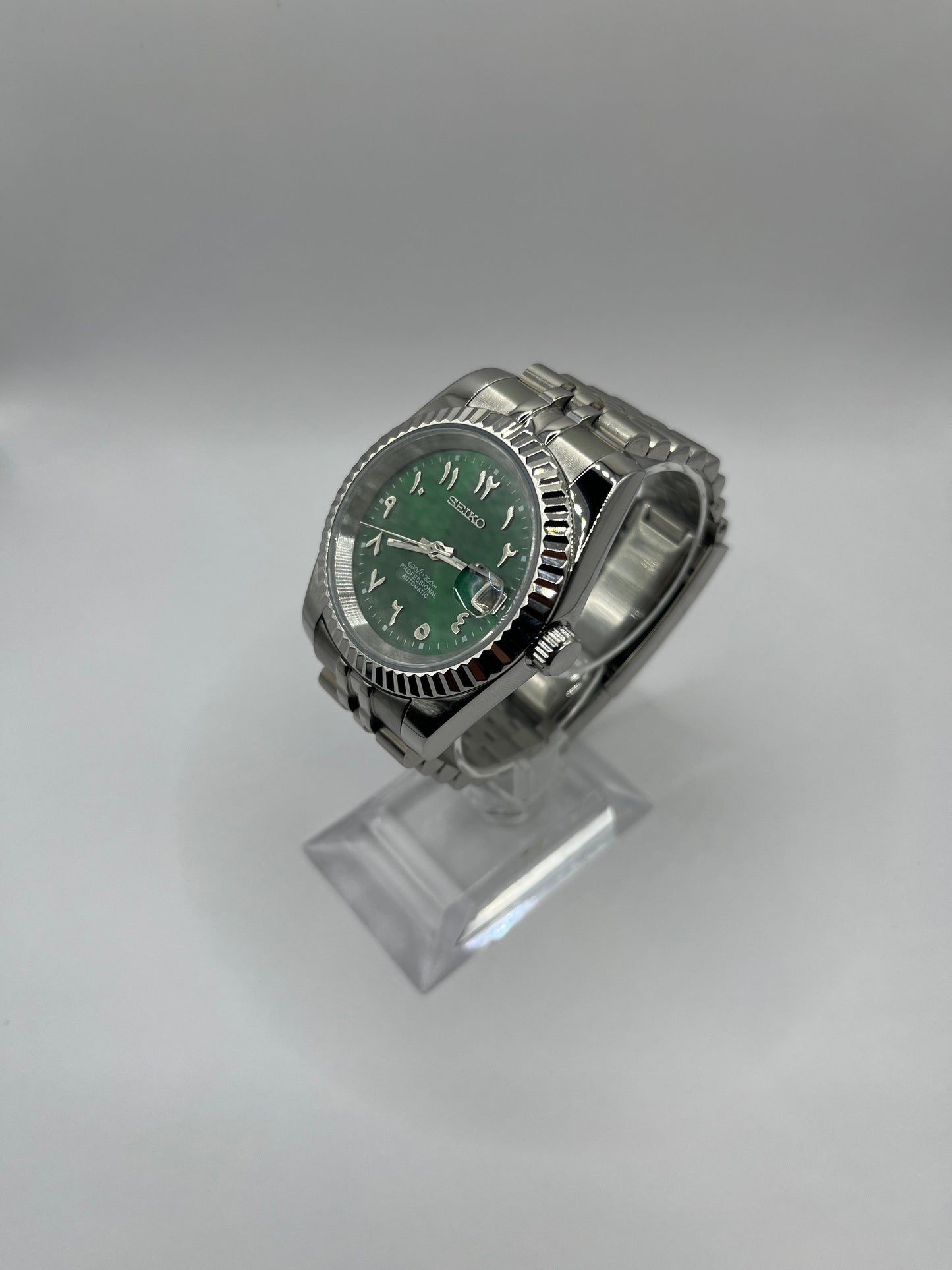 Date Just Arabic Dial Verte Valtik