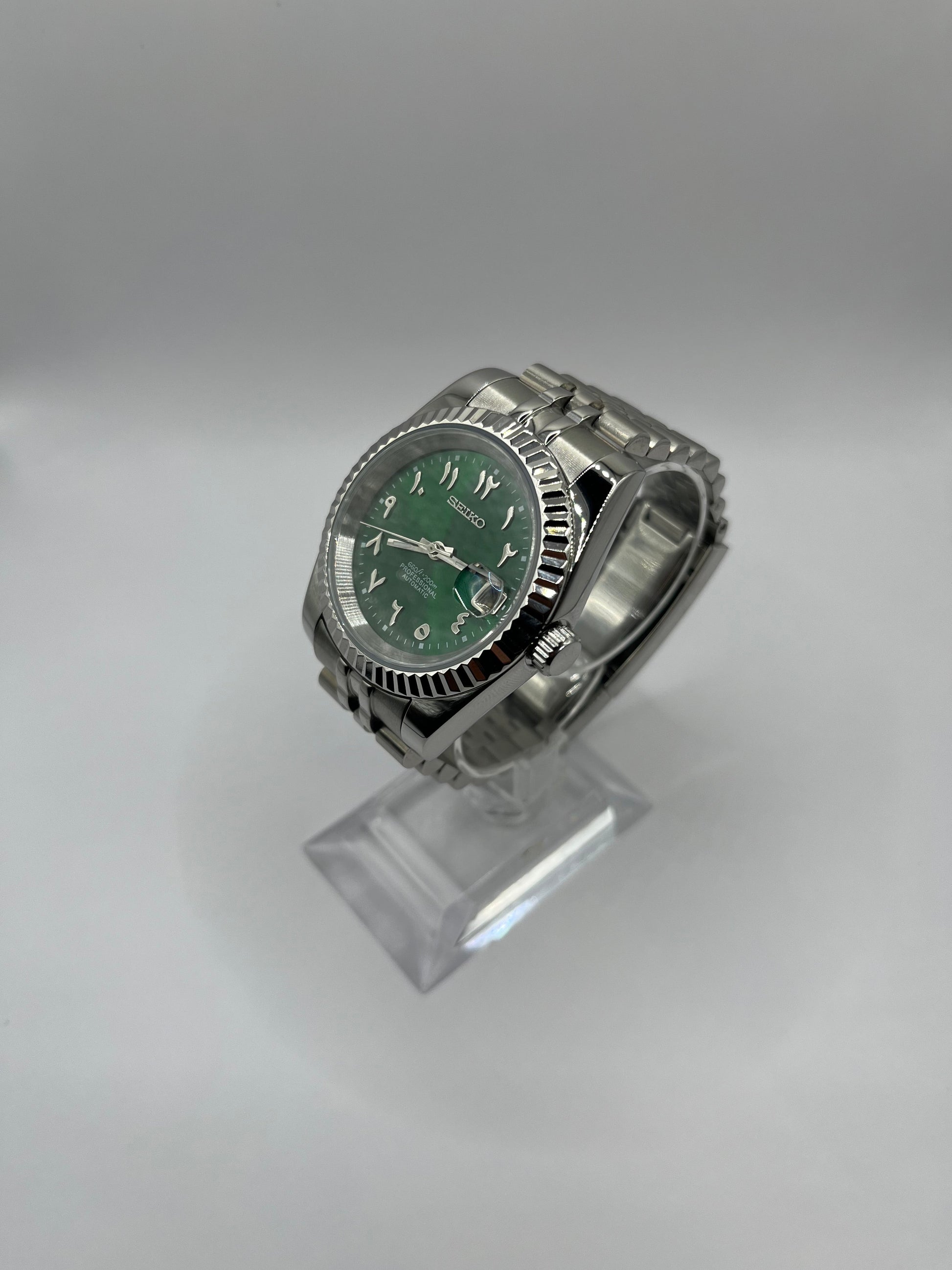 Date Just Arabic Dial Verte Valtik