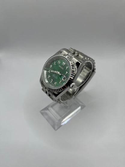 Date Just Arabic Dial Verte Valtik