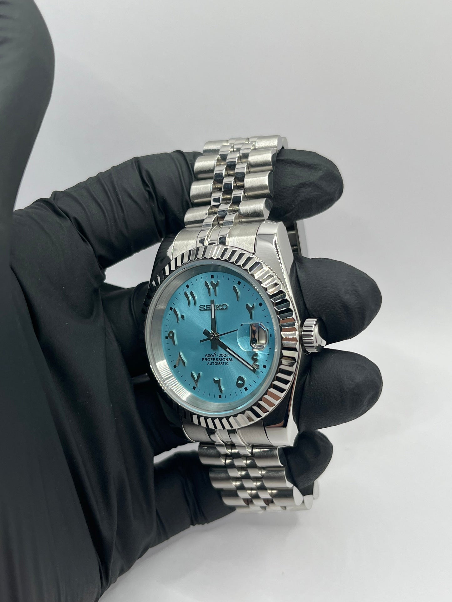 Date Just Arabic Dial Bleu Ciel Valtik