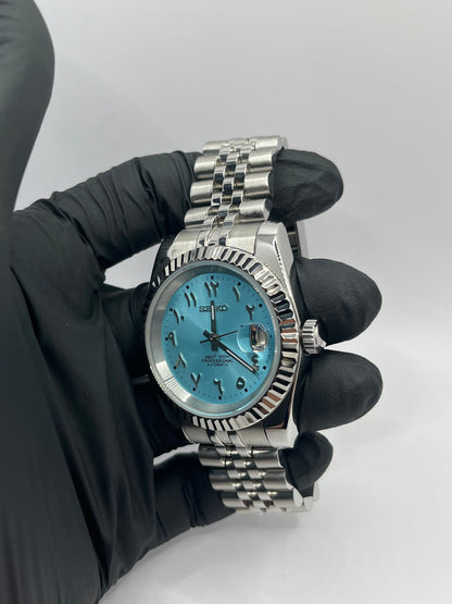 Date Just Arabic Dial Bleu Ciel Valtik