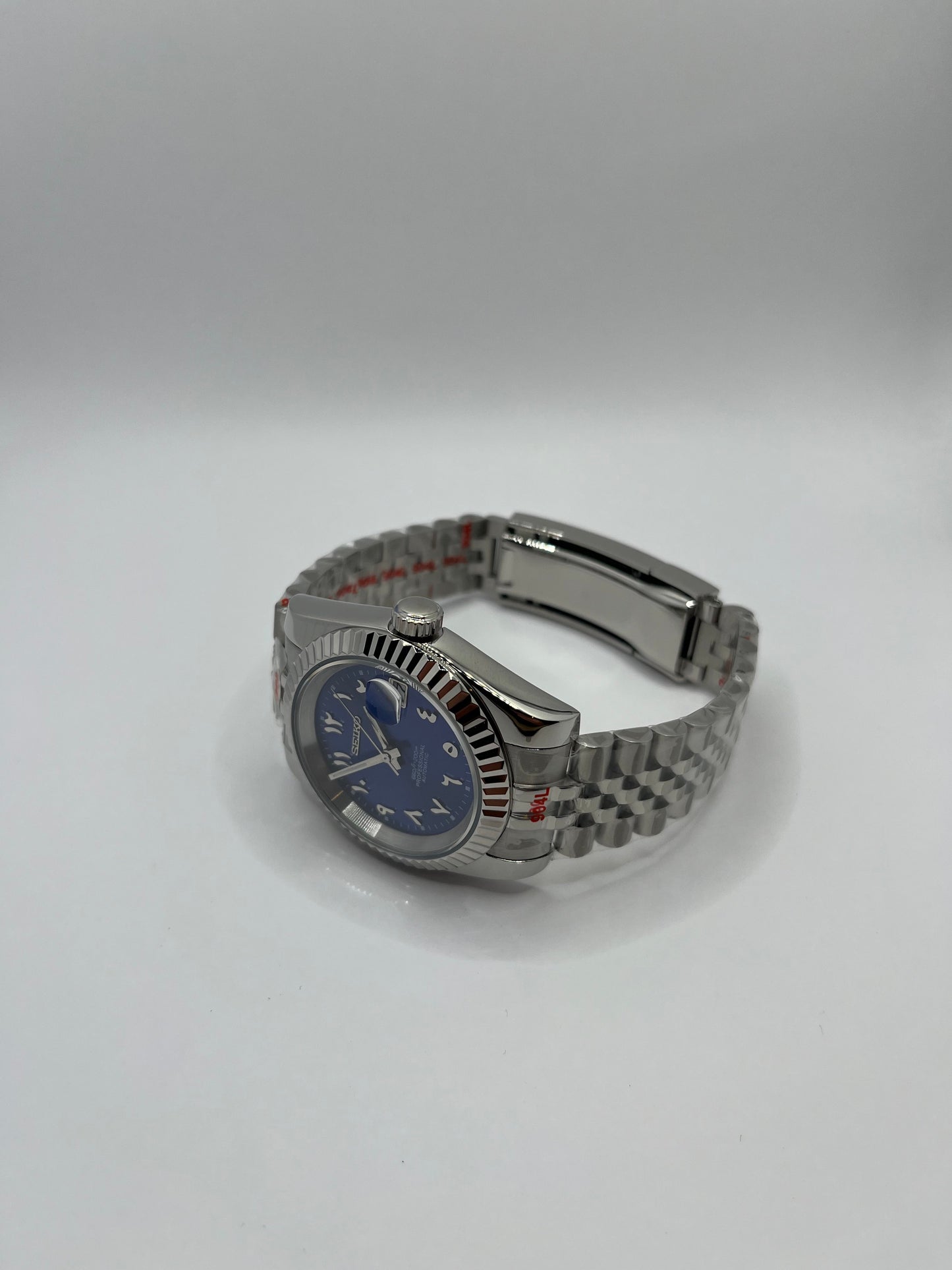 Date Just Arabic Dial Bleu Valtik