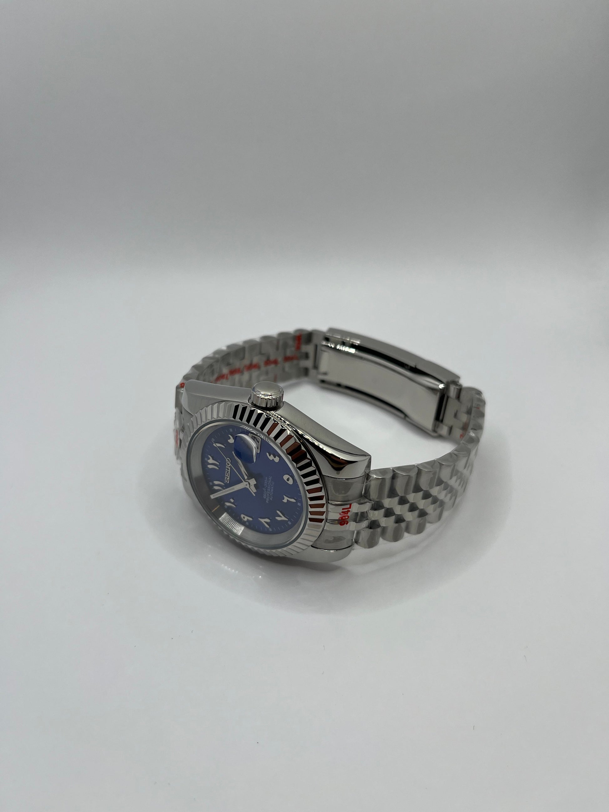 Date Just Arabic Dial Bleu Valtik