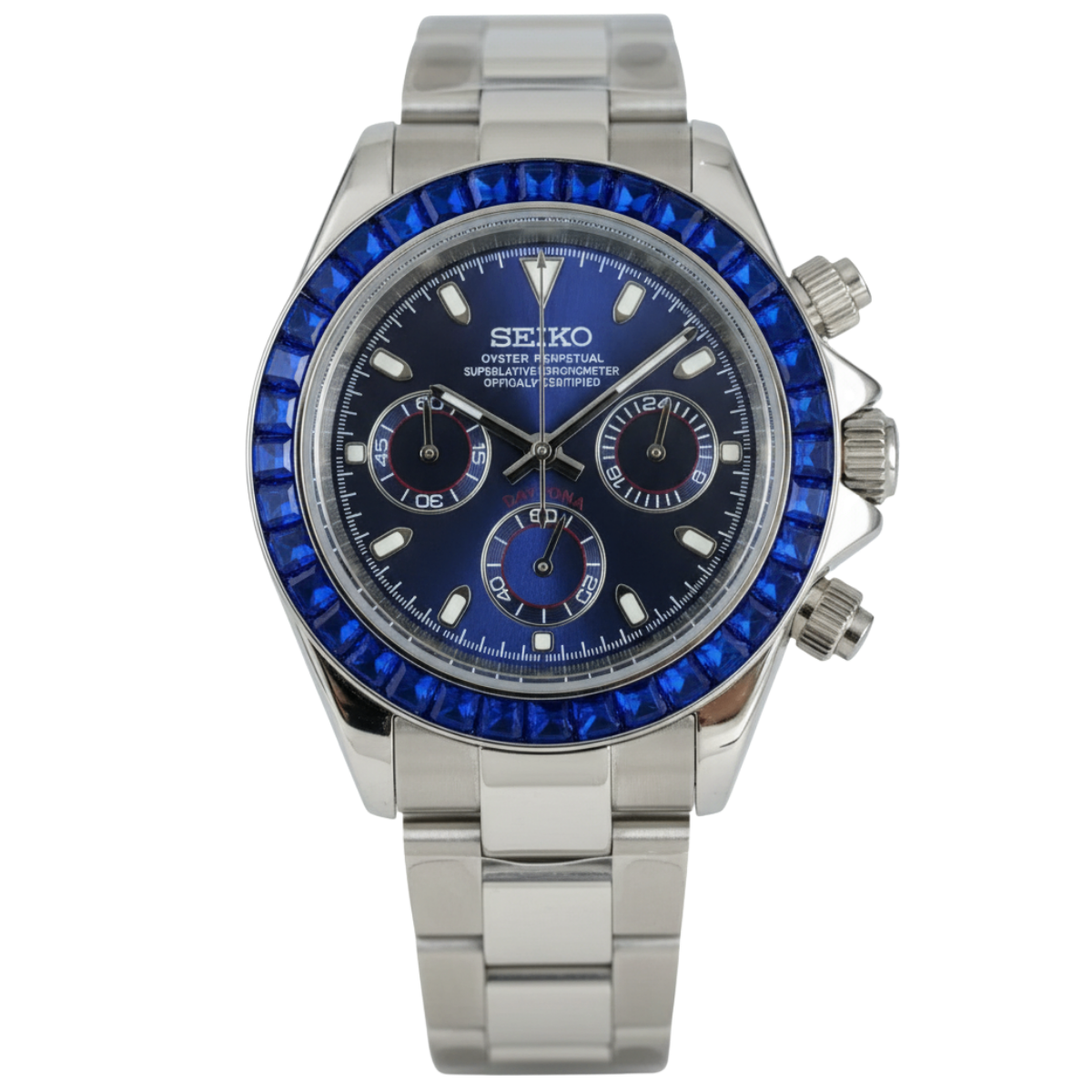 Seiko Mod Daytona Zircon Bleue Valtik