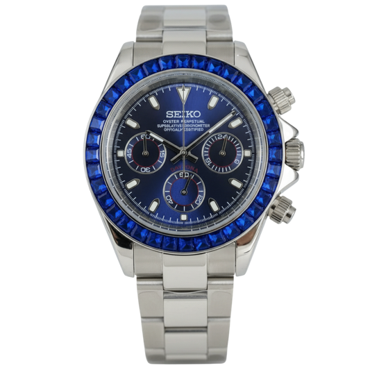 Seiko Mod Daytona Zircon Bleue Valtik