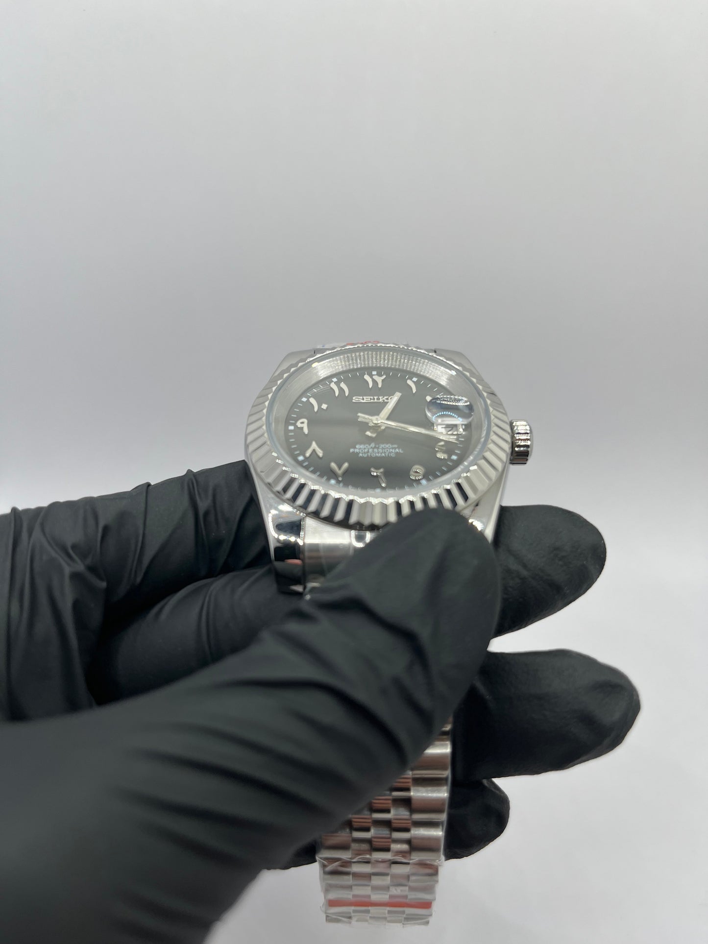 Date Just Arabic Dial Noire Valtik