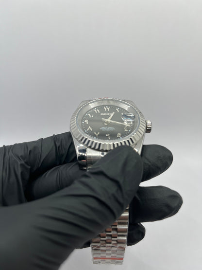 Date Just Arabic Dial Noire Valtik