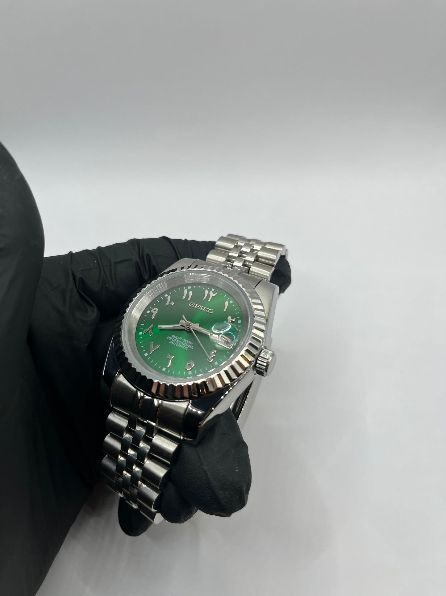 Date Just Arabic Dial Verte Valtik