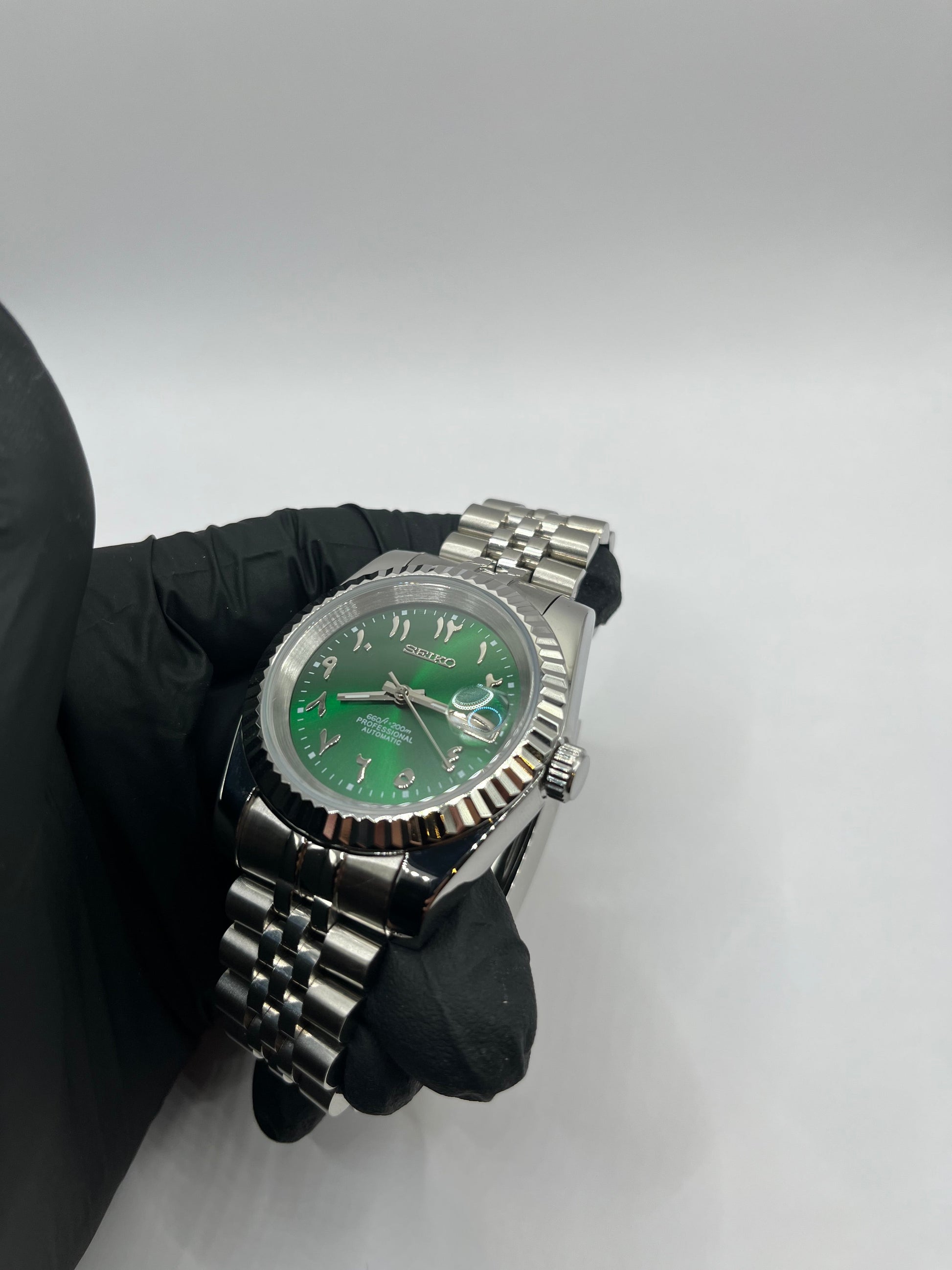 Date Just Arabic Dial Verte Valtik
