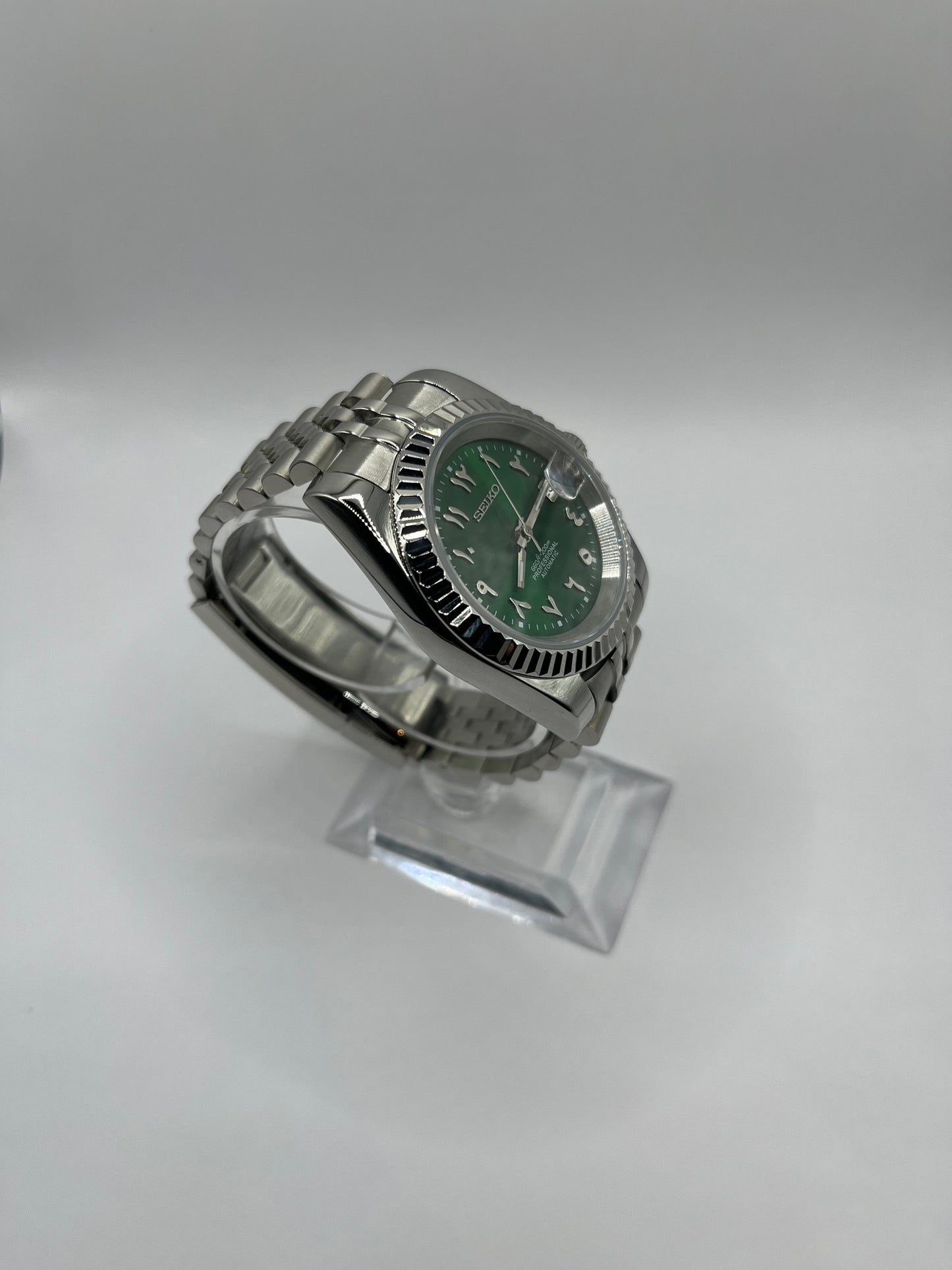 Date Just Arabic Dial Verte Valtik