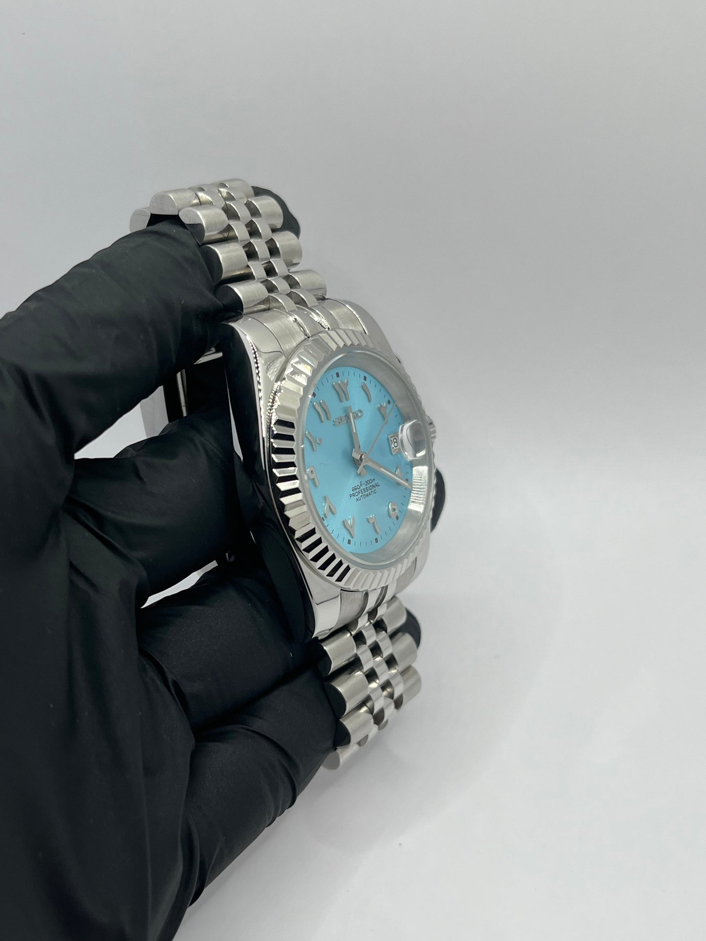 Date Just Arabic Dial Bleu Ciel Valtik