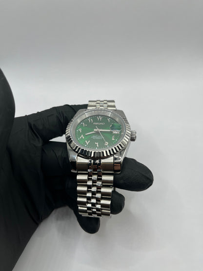 Date Just Arabic Dial Verte Valtik
