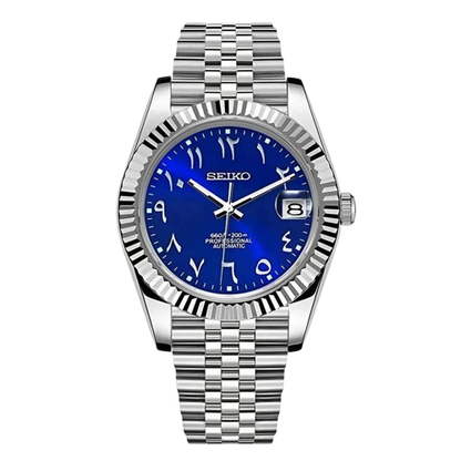 Date Just Arabic Dial Bleu Valtik