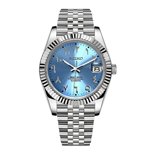 Date Just Arabic Dial Bleu Ciel Valtik