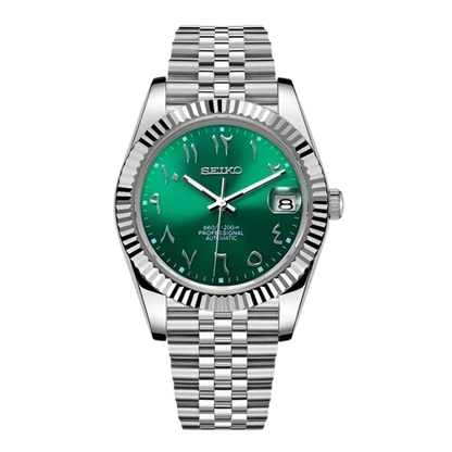 Date Just Arabic Dial Verte Valtik