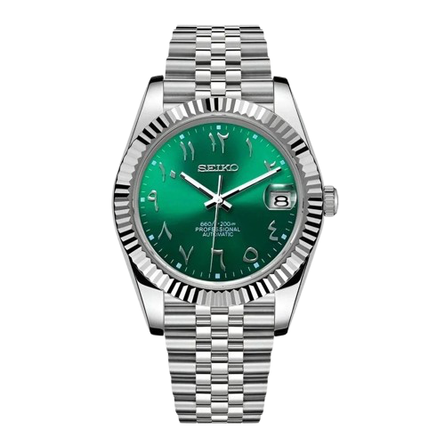 Date Just Arabic Dial Verte Valtik